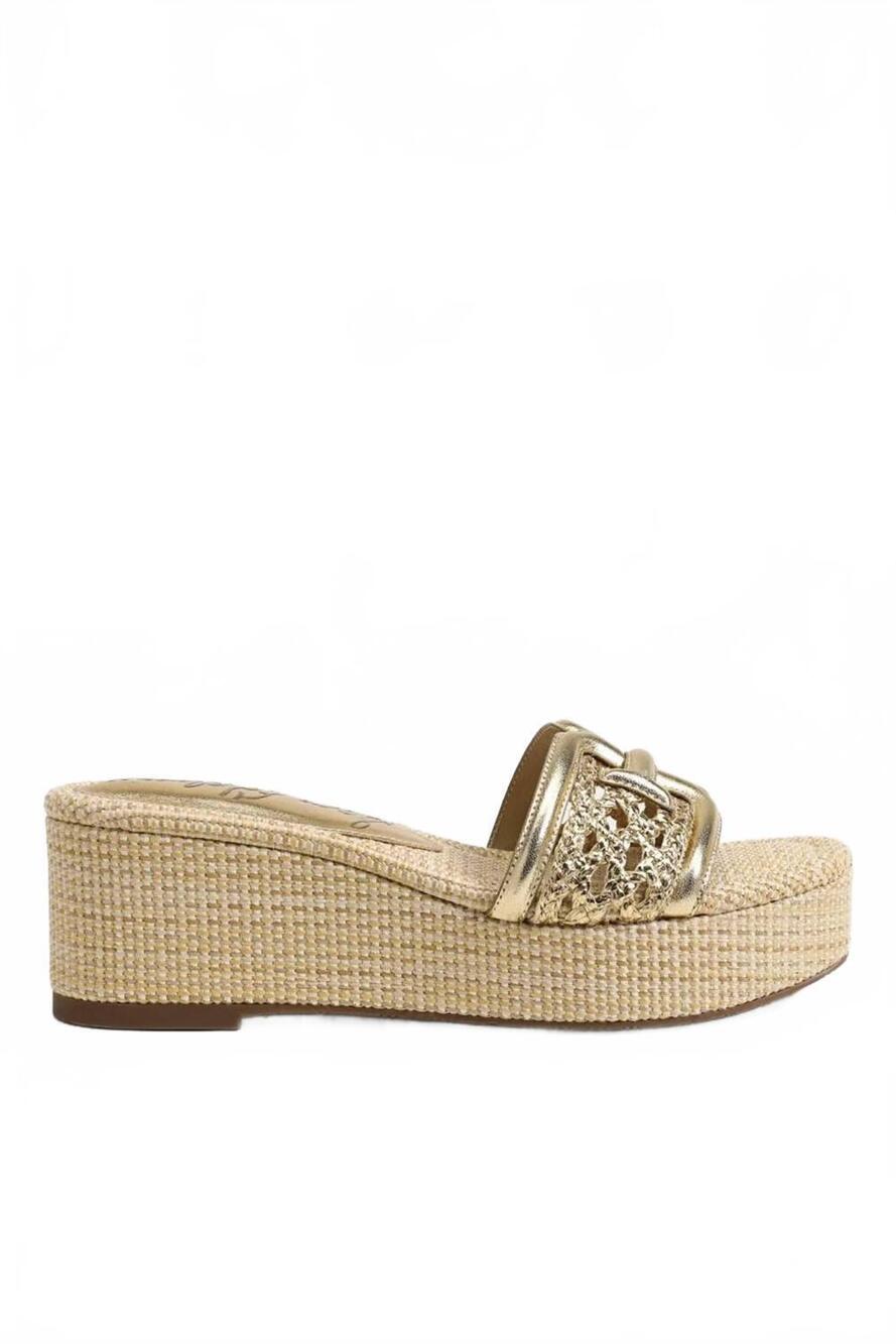 NEW SAM EDELMAN women's pauleena sandal in amber gold